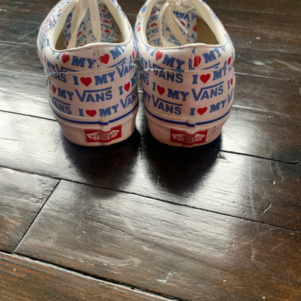 VANS I love my vans print Limited Edition Vans Sneakers size W8 - Picture 3 of 6